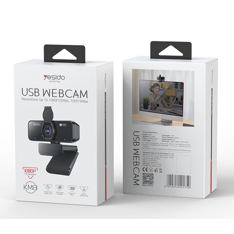 Yesido Cámara HD de 2 Millones de Píxeles con Rotación de 360°, 1080P, Micrófono Incorporado, Enfoque Automático, Cable USB de 1.5M