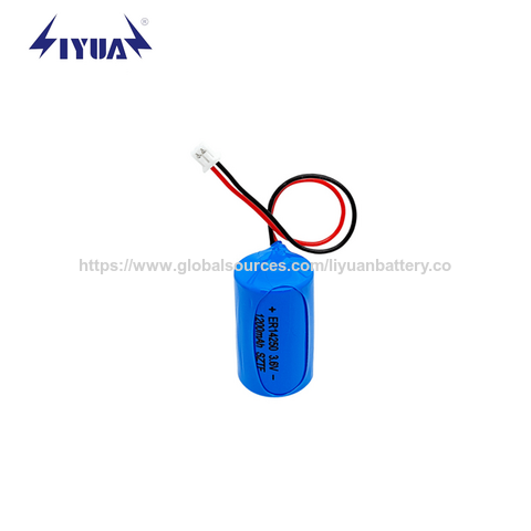 Lisocl2 3.6V 9000mah ER10450 ER12150 ER14250 ER14335 ER18505 ER34615 Litio 8500mAh Celdas de Batería ER26500 con Conector