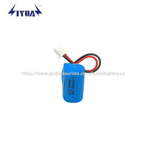 Lisocl2 3.6V 9000mah ER10450 ER12150 ER14250 ER14335 ER18505 ER34615 Litio 8500mAh Celdas de Batería ER26500 con Conector