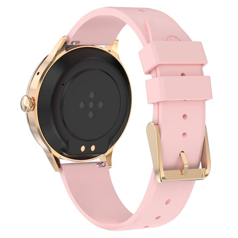 Montre Connectée Fitness AMOLED pour Femme avec Surveillance de la Fréquence Cardiaque et de la Pression Artérielle, IP68 Étanche, Compatible iOS et Android