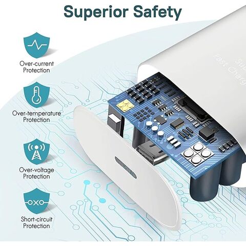 Chargeur super rapide 44W avec prise Inde pour téléphones mobiles USB C Vivo Realme OnePlus