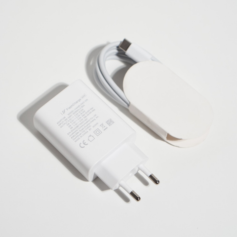 Chargeur super rapide 44W avec prise Inde pour téléphones mobiles USB C Vivo Realme OnePlus