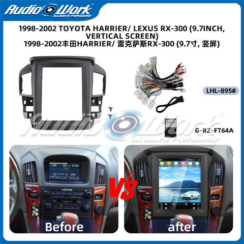 9,7-Zoll-Autoradio-Android-Player-Rahmen Stereo Auto Halterung Armaturenbrett für 1998-2002 TOYOTA-HARRIER/LEXUS-RX-300