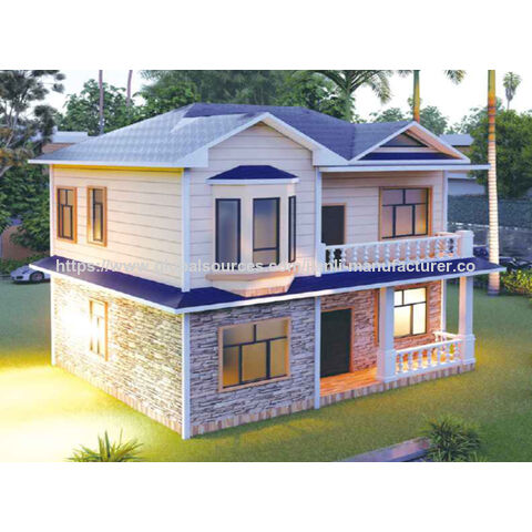 Casa de luxo pré-fabricada com estrutura de aço leve a preço de fábrica