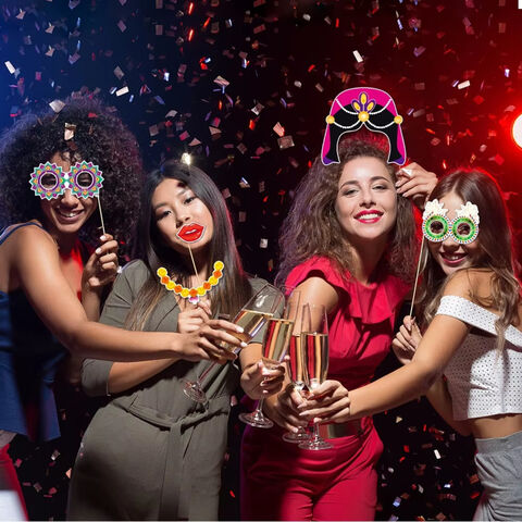 Adereços engraçados para cabine de fotos de Diwali, acessórios para cabine de fotos de festa, adereços para selfie de festa de Diwali, suprimentos de decoração, festa hindu