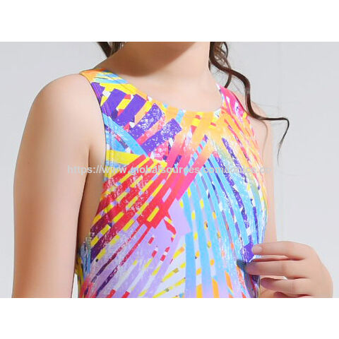 Maillot de bain une pièce pour filles avec imprimé intégral, maillot de bain fantaisie, maillot de bain pour enfants