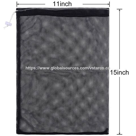 Sac à linge en maille à cordon de serrage, petit, noir, de haute qualité et personnalisé