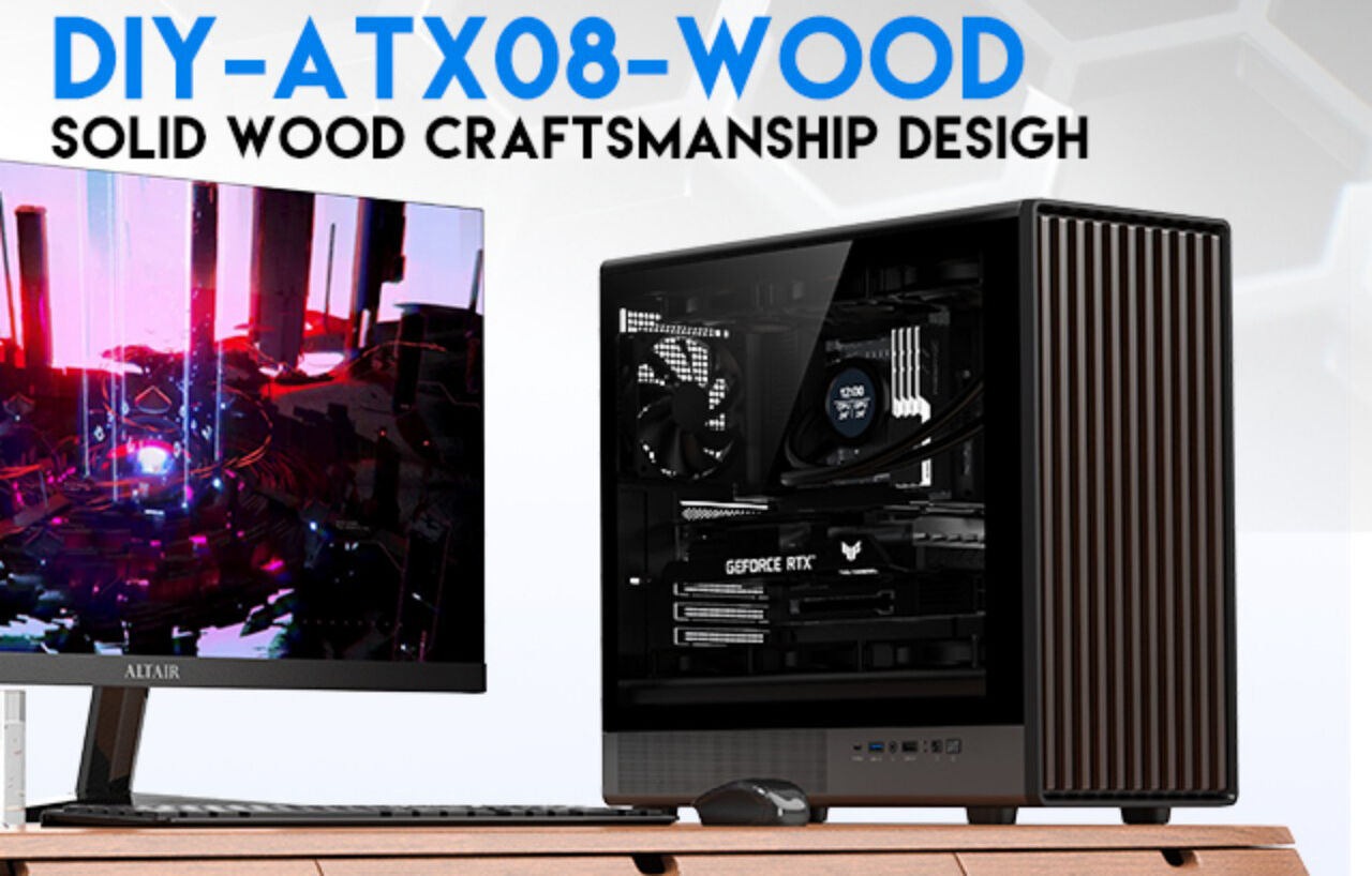 Real Wooden Stripe Wholesale Argb 360mm Computer Case $21 - Wholesale ...