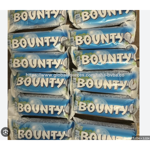 Barre Chocolatée Bounty 100% Pure Qualité 57g Au Meilleur Prix de Gros Pas Cher Bounty Top Barre Chocolatée 21g / Bounty