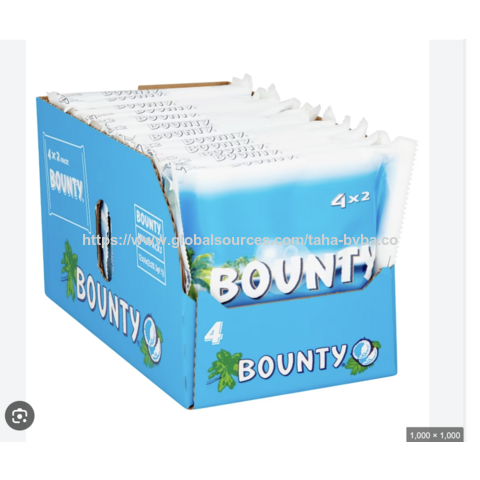Barre Chocolatée Bounty 100% Pure Qualité 57g Au Meilleur Prix de Gros Pas Cher Bounty Top Barre Chocolatée 21g / Bounty