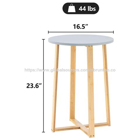 Mesa de centro de móveis de bambu por atacado, mesa lateral redonda de bambu, mesa de centro de bambu para sala de estar