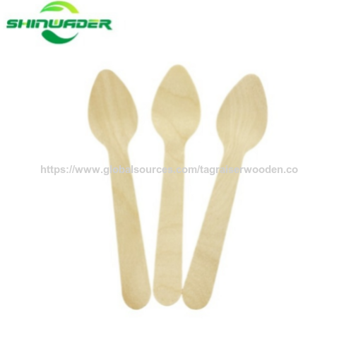 Couverts jetables en bois biodégradables écologiques, ustensiles recyclables pour fêtes et pique-niques
