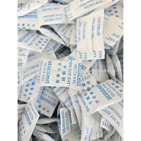 Sachets déshydratants de gel de silice de qualité alimentaire, absorbeur d'humidité, 0,5 g, 1 g, 2 g, 5 g, 12 g, 30 g