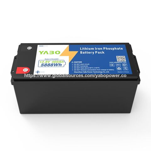 Batterie au Lithium Solaire YABO 12V 460Ah - Stockage Essentiel Haute Capacité pour Systèmes d'Alimentation de Secours pour Toute la Maison