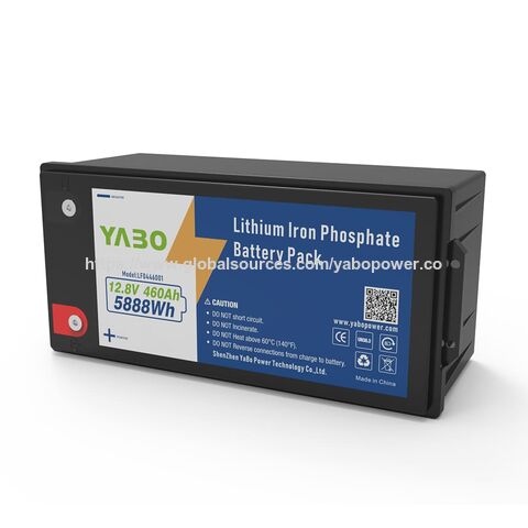 Batterie au Lithium Solaire YABO 12V 460Ah - Stockage Essentiel Haute Capacité pour Systèmes d'Alimentation de Secours pour Toute la Maison