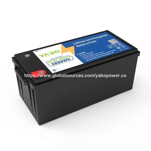 Batterie au Lithium Solaire YABO 12V 460Ah - Stockage Essentiel Haute Capacité pour Systèmes d'Alimentation de Secours pour Toute la Maison