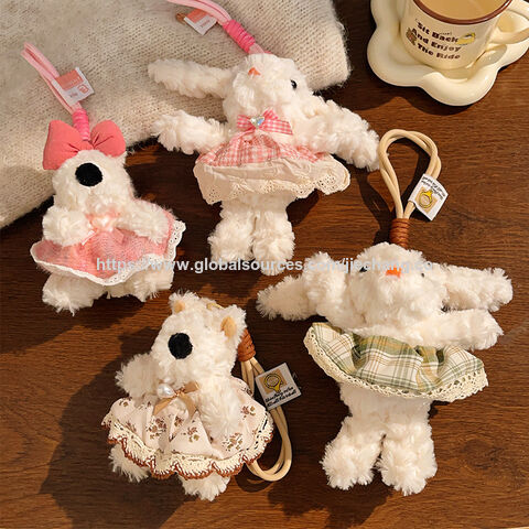 Pingente de cão rabiscado West Heights, pelúcia, boneca de cachorro de desenho animado, pingente de bolsa pequena, chaveiro, boutique