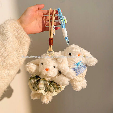 Pingente de cão rabiscado West Heights, pelúcia, boneca de cachorro de desenho animado, pingente de bolsa pequena, chaveiro, boutique