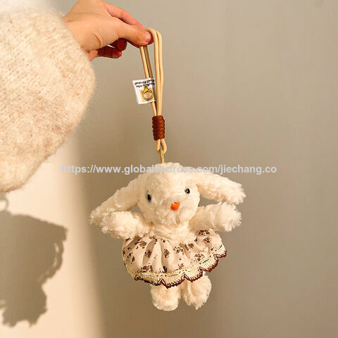 Pingente de cão rabiscado West Heights, pelúcia, boneca de cachorro de desenho animado, pingente de bolsa pequena, chaveiro, boutique