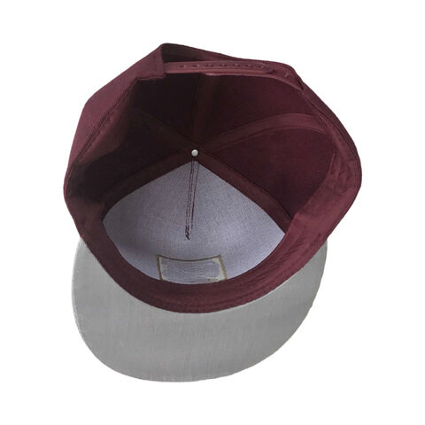 Casquette de sport pour homme 100 % polyester sergé lourd avec impression en caoutchouc, patch en suédine artificielle « produits d'approvisionnement de qualité », 5 panneaux, avec PLA