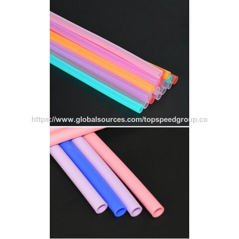 Bendable large silicone straws food grade silicone straw Suitable for 40oz Cup set with silicone straw set Customized size