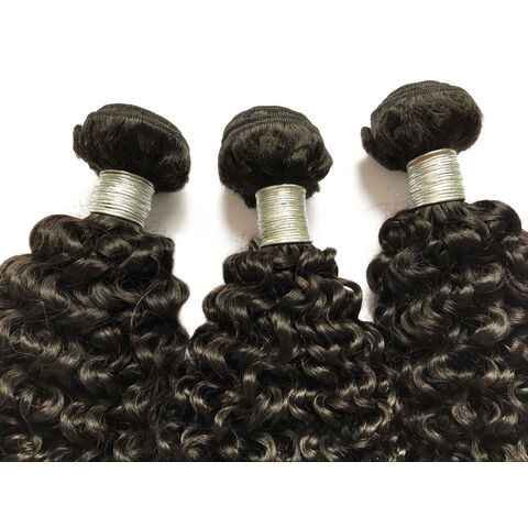 Atacado Cabelo Humano Brasileiro Cacheado de Vison Grau 10A Sem Cheiro/Embaraço/Queda