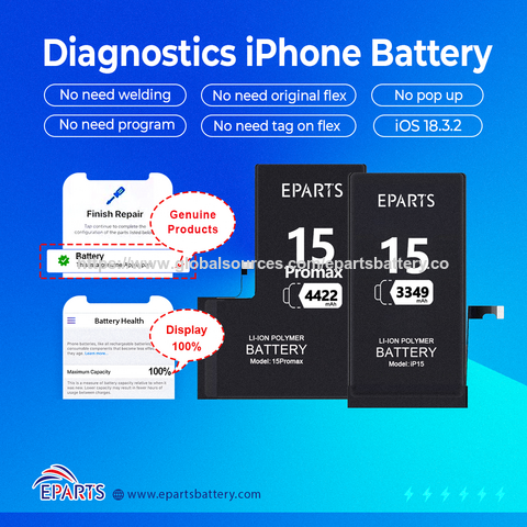 Originalteile iOS26.2 Kompatibler 100% Gesundheits-Akku für iPhone 11 - 16 Pro Max Diagnose-Akku