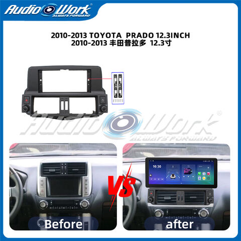 12,3-Zoll-Touchscreen für Android Autoradio DVD-Player Stereo Navigation Rahmen für 2010-2013 TOYOTA-PRADO Rahmen