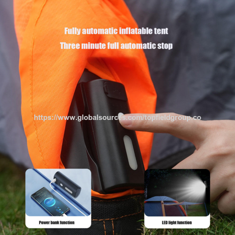 Solarbetriebenes, leichtes, aufblasbares Campingzelt, einfacher Aufbau, wasserdicht, winddicht, 4-Jahreszeiten-Oxford-Picknick-Kabinen-Zelt