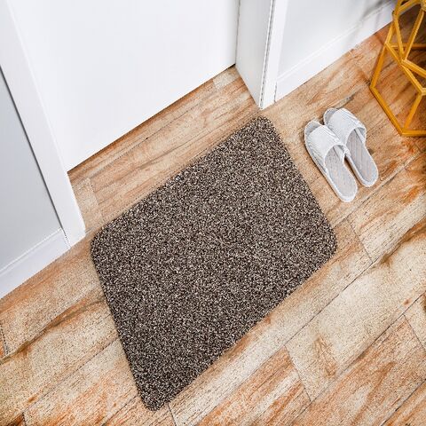 Alfombra de entrada de césped resistente con respaldo de TPE, uso exterior para raspar suciedad y barro, tapete para todo clima