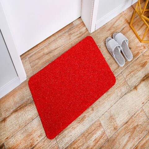 Alfombra de entrada de césped resistente con respaldo de TPE, uso exterior para raspar suciedad y barro, tapete para todo clima