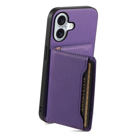 Capa de couro empresarial com porta-cartões, design destacável, Coque magnético para iPhone 17