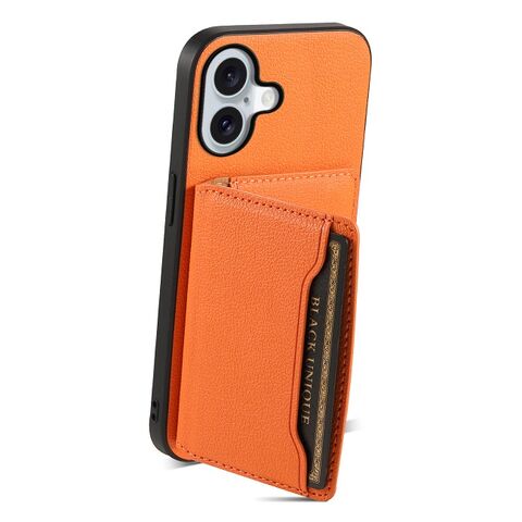 Capa de couro empresarial com porta-cartões, design destacável, Coque magnético para iPhone 17