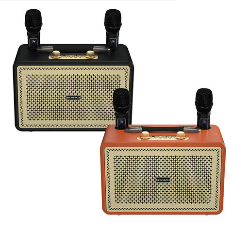 Haut-parleur Bluetooth sans fil portable 5.3 Son stéréo Basses profondes Microphone intégré pour karaoké Fête en plein air