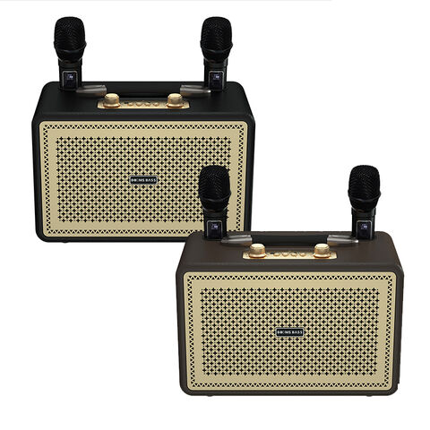 Haut-parleur Bluetooth sans fil portable 5.3 Son stéréo Basses profondes Microphone intégré pour karaoké Fête en plein air
