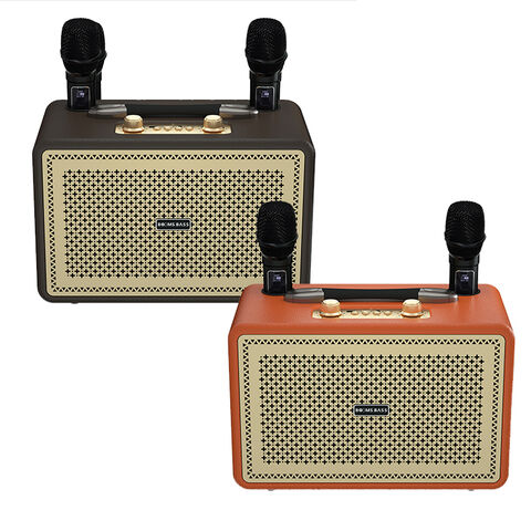 Haut-parleur Bluetooth sans fil portable 5.3 Son stéréo Basses profondes Microphone intégré pour karaoké Fête en plein air