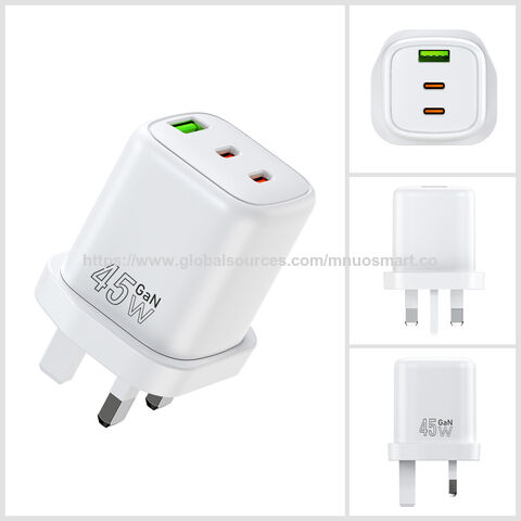 MNUO 45W GaN-Ladegerät mit PPS/PD/DC-Protokoll, faltbarer UK-Stecker, für Laptop/OnePlus, OEM/ODM-Lieferant – Bestseller