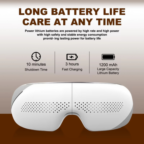 Venta al por mayor de fábrica Etiqueta privada 4d Acupuntura Cuidado visible de los ojos Calmante Música Bluetooth eléctrica Calefacción Masajeador visual de ojos