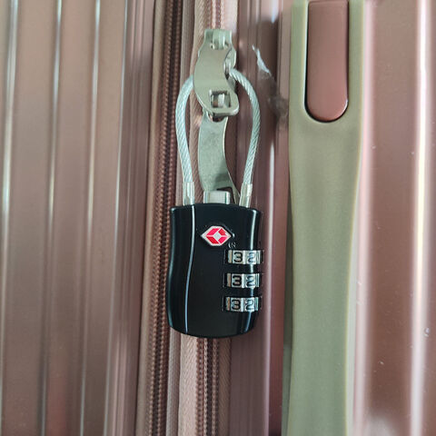 Cadeado de Combinação TSA de 3 Dígitos de Alta Qualidade para Viagem com Cabo TSA para Bagagem