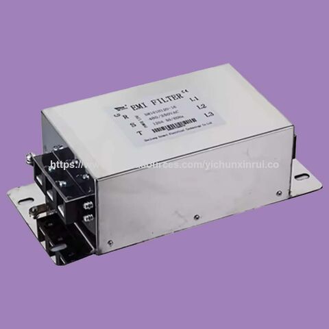 Filtre CEM de ligne 65A avec certification CE pour filtre EMI de servomoteur, filtre d'entrée 220V