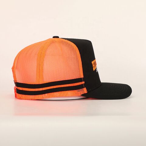 Casquette de camionneur 6 panneaux en coton de haute qualité OEM, casquette en maille brodée d'usine pour la pêche à la plage