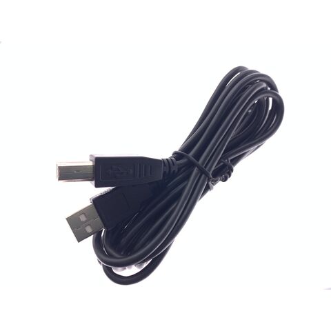 USB 2.0 A-zu-B-Druckerkabel 2m, elastisches PVC schwarz, USB 2.0 A Stecker auf B Stecker Kabel für Drucker