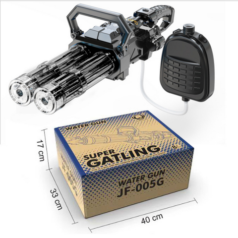 Pistolet à eau électrique rotatif à double canon; Jouet de trempage puissant de grande capacité avec longue portée
