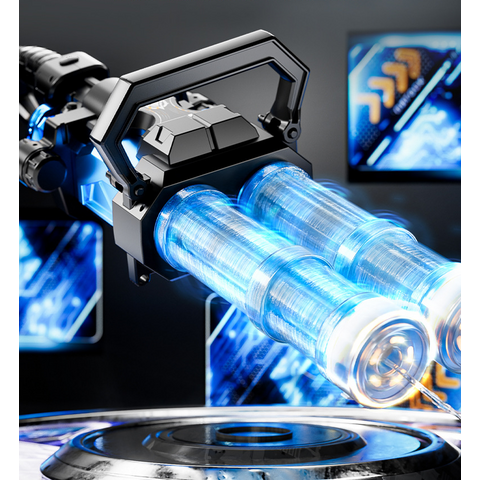 Pistolet à eau électrique rotatif à double canon; Jouet de trempage puissant de grande capacité avec longue portée