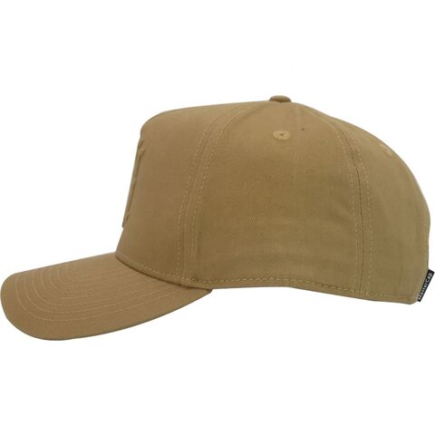 Casquette de baseball en coton camel à 5 panneaux avec relief 3D