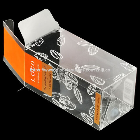 Boîte de vente au détail transparente en PVC sur mesure pour emballage cosmétique, boîte en plastique pliante, boîte en PET transparente