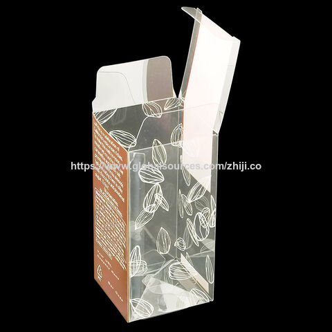 Boîte de vente au détail transparente en PVC sur mesure pour emballage cosmétique, boîte en plastique pliante, boîte en PET transparente