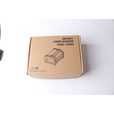 BYGD Inversor de corriente modificado de 200W 12/24V a 220V/110V 50/60Hz, inversor solar, enchufe universal/Euro/EE. UU./Reino Unido