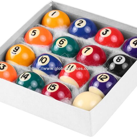Billardkugeln, Snookerkugeln aus Harz mit sechzehn Farben in blauer Box