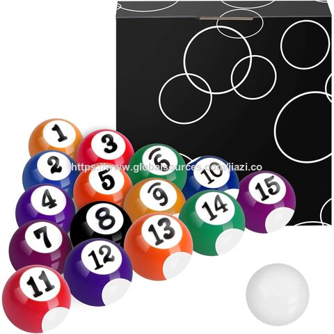 Billardkugeln, Snookerkugeln aus Harz mit sechzehn Farben in blauer Box